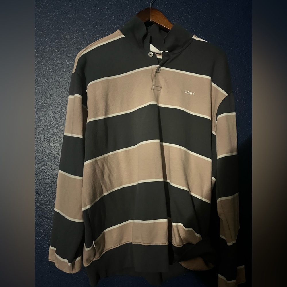 Obey striped long sleeve